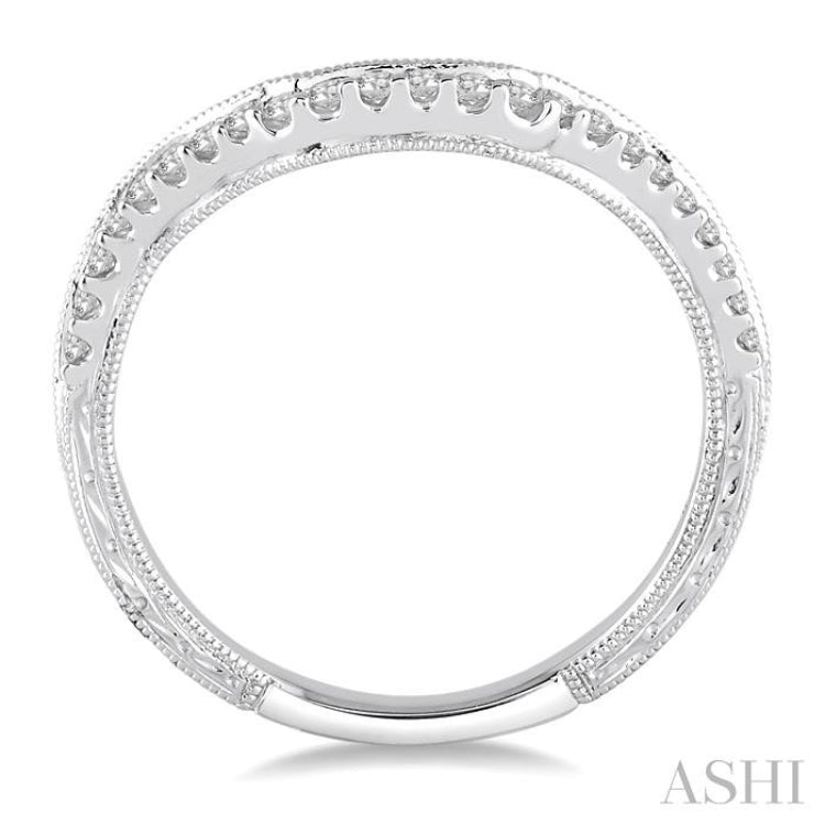 1/5 Ctw Round Diamond Wedding Band in 14K White Gold