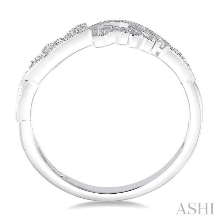 1/20 Ctw Round Diamond Wedding Band in 14K White Gold