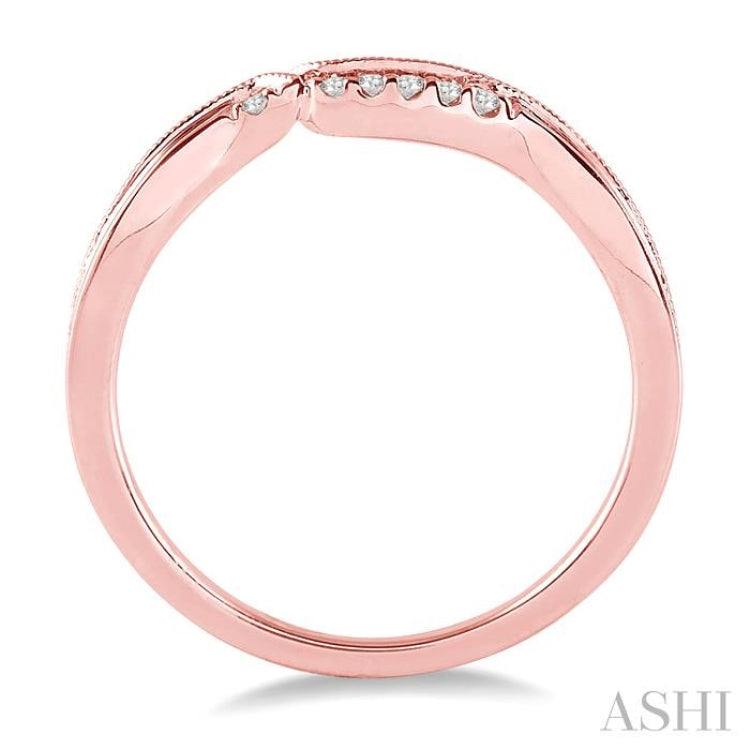 1/20 Ctw Round Cut Diamond Wedding Band in 14K Rose Gold