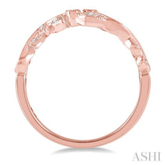 1/10 Ctw Round Diamond Wedding Band in 14K Rose Gold