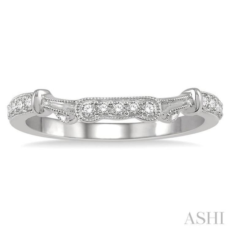 1/6 ctw Round Cut Diamond Wedding Band in 14K White Gold