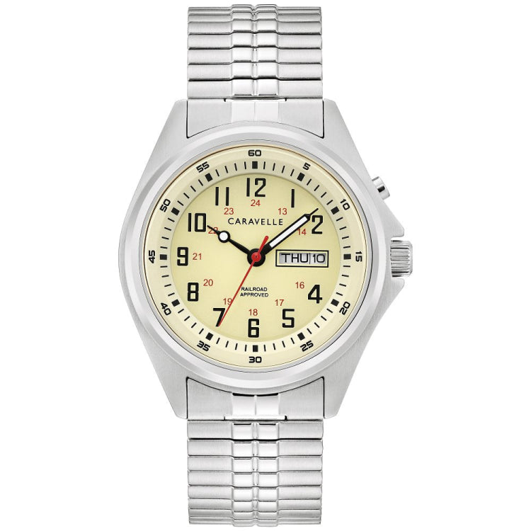 Caravelle Stainless Steel Classic CAR Mens Watch