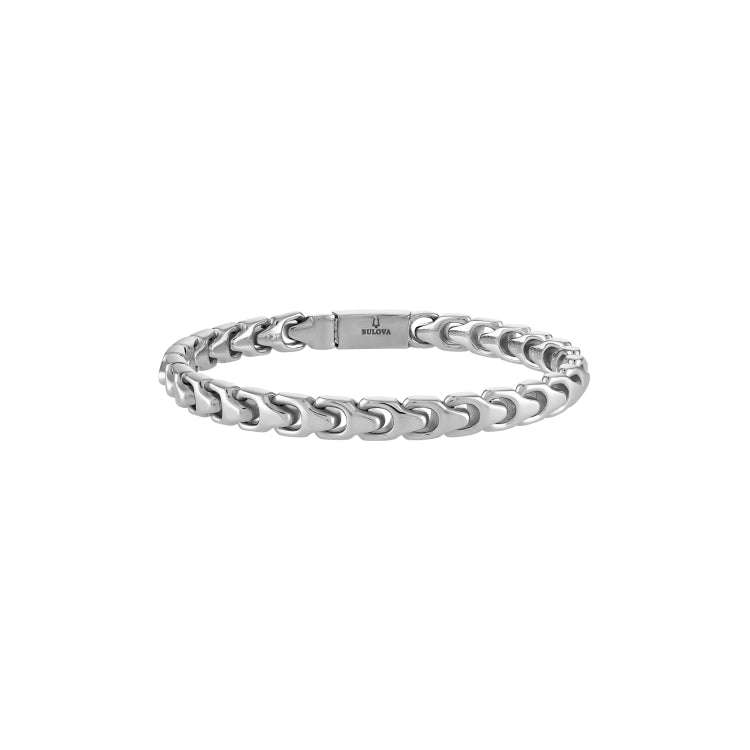 Bulova Stainless Steel Classic Jewelry Mens Bracelet