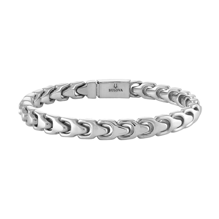 Bulova Stainless Steel Classic Jewelry Mens Bracelet