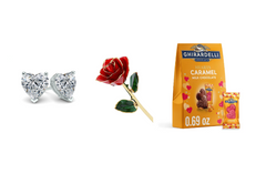 14k White Gold Heart Shape Lab-Grown Diamond Studs