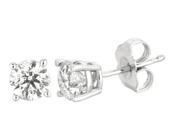 14k White Gold Lab-Grown Diamond Studs (0.50 cttw)