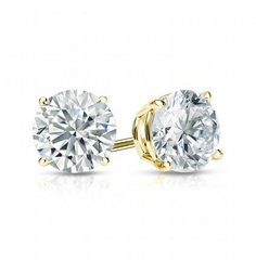 14k Yellow Gold Lab Grown Diamond Studs (1.00 cttw)