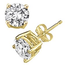 14k Yellow Gold Lab Grown Diamond Studs (1.00 cttw)