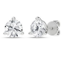 14k White Gold Lab Grown Diamond Studs (1.51 cttw)