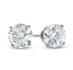 14k White Gold Lab Grown Diamond Studs (2.06 cttw)