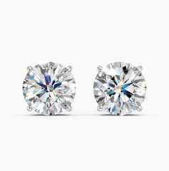 14k White Gold Martini Lab-Grown Diamond Studs