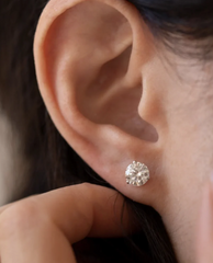 14k White Gold Lab Grown Diamond Studs (1.51 cttw)