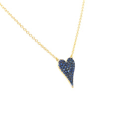 14k Yellow Heart Necklace 16”-18”