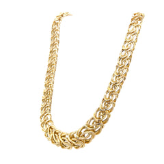 14k Yellow Gold Graduating Woven Necklace