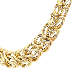 14k Yellow Gold Graduating Woven Necklace